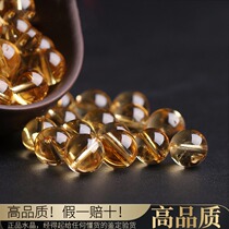 Grade 7A natural topaz bead ball beads DIY handmade bead crystal accessories bead diameter