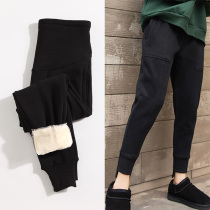 Pregnant women's pants wear bottom fashion winter velvet and thickened warm cotton pants autumn winter trousers winter pants