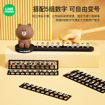 Brown Bear Cute Car Stop License Plate On-board Pendulum Creative Car Temporary Moving Car Moving Car Phone Number Plate Woman
