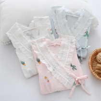 Pregnant womens pajamas spring and summer cotton postpartum lactation clothes Moon clothes 3 months maternity discharge clothes home clothes women