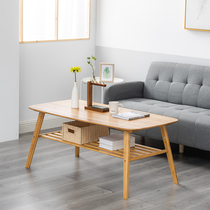 Small apartment Japanese solid wood coffee table table table a few living room simple bamboo low table Nordic modern home tea table sofa