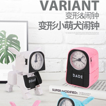 Student alarm clock Children cartoon special alarm Bedside cute creative personality dog shape childrens clock table 3