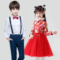 June 1 childrens choir costume costume boys and girls princess dress Chinese style primary and secondary school students festive performance costumes