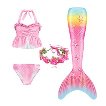 Girl Mermaid Tail Clothes Children's New Summer Substrate Bikini Swimsuit Little Girl Swimsuit