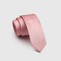 Bridegroom wedding wedding men tie best man pink 6cm Korean version of leisure students female college style thin narrow model