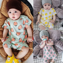 UK next kid0-3-6-9-12 months baby one-piece summer newborn men and women baby short-sleeved climbing suit