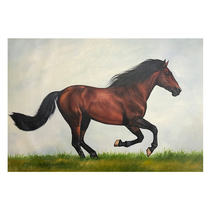 Su Zhang Fengs Horse to Success realistic boutique oil painting