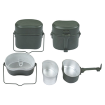German World War II lunch box old-fashioned nostalgic outdoor multifunctional picnic set aluminum kettle German military fan lunch box