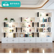 New Wood-baked Lacquer Honor Certificate Shoe Rack Display Cabinet Office Trophy Medal Award-Shaped Exhibition Cabinet Honor Wall