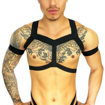 New tights mens big chest strap PLUB HP dance dress gay corset sex underwear