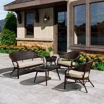 Purple leaf balcony vine chair three pieces of lazy lazy living room housesofa chair simple double chair combination