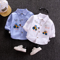 Baby shirt long sleeve cotton 2019 new boy spring and autumn shirt childrens spring children Korean foreign style jacket