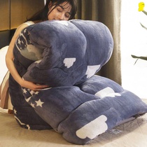 Quilt winter quilt thickened warm single student 1 meter 5 winter double 1 meter 8 plus velvet 10 pounds of super thick plush quilt core