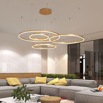 Restaurant chandelier modern minimalist atmospheric creative minimalist lamp 2021 New living room light round hall Nordic light