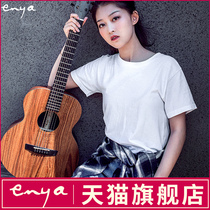 enya X1 Mixed Single Folk Wood Guitar 41 Beginner Student Girls