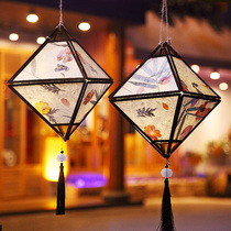 Chinese style Hanfu portable lantern Mid-Autumn Festival decoration handmade diy lantern creative flower paper palace lantern material package