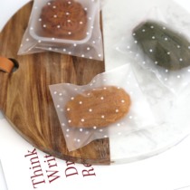 Christmas baking cookies self-adhesive bag egg yolk puff pastry food grade frosted jade point disposable self-sealing bag