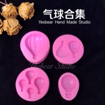 Yesbear Big Bear hand made Aurora powder size 2 with 4 consecutive hot air balloon DIY crystal drop glue mold