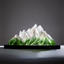 Matt Green Fake Mountain Swing Piece New Chinese Living Room Genguan Gangway Club Restaurant Decoration Home Teahouse Artwork