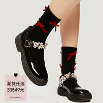 Curious Miss Internet celebrity pile socks children Japanese bow literary girl INS tide tube socks cotton feel comfortable