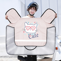 Summer pedal rainproof and sunproof small thin windshield windshield cloth on battery car electric sunscreen summer quilt