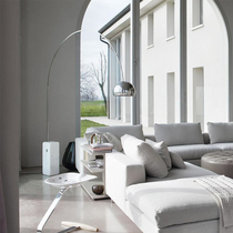 Italian Hotel Living-room Sofa Light Nordic Minimalist About Sample Board Room Living-room Vertical Marble Fishing Floor Lamp