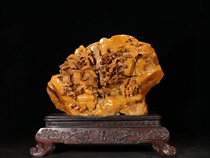 (Ghost City) A2216 Old Tibet Shoushan Stone Sculpture Landscape House Characters