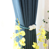 The Precious Home Textiles Modern Minimalist Pearl Curtain Strap Magnet Curtain Clasp Hanging Ball Free-to-Punch-Free Installation