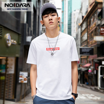 no1dara2021 summer new t-shirt men loose Korean version of the letter pure cotton half sleeve Hong Kong fashion flow student short-sleeved