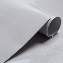 Thick paint solid color kitchen wall stickers wallpaper self-adhesive furniture refurbished stickers cabinet wardrobe waterproof self-adhesive silver gray