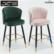 Light luxury bar chair Island chair high chair modern simple fashion bar chair bar stool home 55cm high chair
