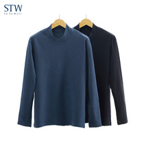 STW mens autumn clothes thermal underwear can be externally worn with single piece thickened and gush winter wear a bottom-shirt upper body blouse
