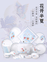 Sanskachi Chinese bone china tableware set dishes home creative high-end light luxury housewarming new home gift box