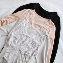 Shanny Show single-piece blouses silk sexy lace silver fiber plastic body beating bottom autumnilds thin meme warm lingerie women