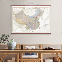Retro) World Map Nordic Living Room Decoration Painting China Map 1 5 Wall Sticker Office Antique Wall Picture Forest