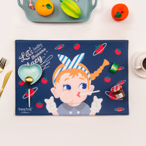 Korean cute stick girl office table pad computer table pad big mouse pad desktop pad waterproof writing desk table pad