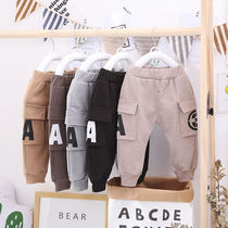 Baby pants spring and autumn new fashion outer wear pants Baby casual pants Boys Western style sweatpants childrens trousers