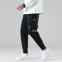 Li Ning overalls mens 21 new fashion closing sports trousers autumn toe casual pants loose pants