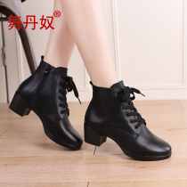 Dance Square Dancing Shoes Leather Autumn Winter New Dance Shoes Female Soft Soft Soft Adult White Sailor Dancing Shoes