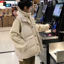 Down cotton waistcoat 2021 New female autumn and winter outwear vest South Korean big code loose waistcoat Waistcoat Tide