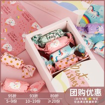 New year nougat wrapping paper Spring Festival sugar paper bag candy mix and match creative paper niuza sugar handmade box baking bag