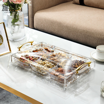 Acrylic dried fruit box with lid snack plate candy box creative modern living room fruit plate home Nordic