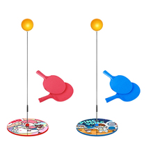 Childrens table tennis trainer Net red indoor self-training artifact Household professional table tennis toy elastic hose racket