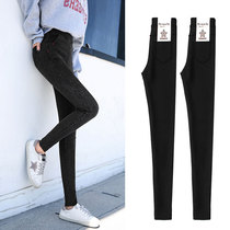 Tide brand Ocnltiy leggings womens trousers new spring and autumn small feet tight high waist slim nine points thin black trousers