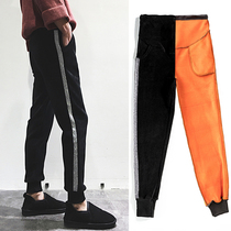 Pregnant womens pants autumn and winter leggings winter plus velvet thickened trousers Autumn wear Korean fashion warm cotton pants