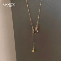 Ancient Yia Exploits Circle Necklace Necklace Woman Advanced Sensation Small CrowdDesign Feel Light Lavish Locks Bone Chain 2022 New Neck Chain