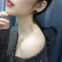 Summer earrings female sweet 2021 New Tide red earrings temperament earrings Net Red cold wind ear jewelry