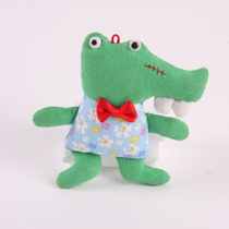 Hand stitched self-made creative crocodile doll puppet doll small pendant doll handmade fabric DIY material bag