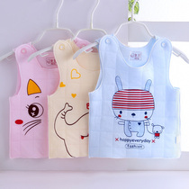 Baby padded vest autumn new born pure cotton warm half-back vest 0-6 months baby clothes summer and spring
