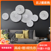 White pastoral bedroom three-dimensional wall decoration beauty salon art pendant table living room sofa background wall decorations